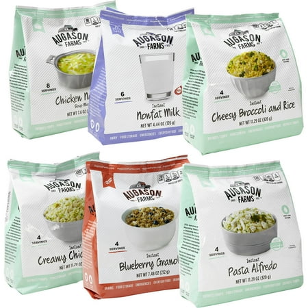 Augason Farms Emergency Food Storage Favorites Variety Pantry Packs, 6 pc