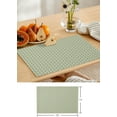 thumbnail image 6 of Sage Green Geometric Placemats Set of 6,Washable Woven Burlap Cloth Fabric Placemat for Square/Rectangle/Round/Oval Dining Table,Easy Clean Place Mats for Toddlers,Kids Modern Casual Creative Stripes, 6 of 6