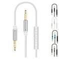 thumbnail image 4 of Ruiboury Car Stereo AUX Cable Computer Headphone Handsfree Phone Call Wire Control 3 .5mm Audio Cord silver 1Set, 4 of 6