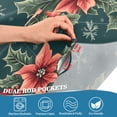 thumbnail image 3 of Yayeee Kitchen Curtains Tier Pair Light Filtering 27"x36" Rod Pocket Short Cafe Window Panel, Floral Christmas, 3 of 7