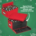 Christmas Ornament Storage Container Box with Dividers Stores up to