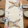 thumbnail image 5 of Table Runners 72 Inches Long Dress Scarves, Bunny Easter Farmhouse Kitchen Table Runner, Coffee Tablerunners, Vintage Spring Floral Blue Eucalyptus Leaves 14x72 Inch, 5 of 9