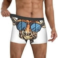 thumbnail image 2 of Salouo American Giraffe Style Print Men's Boxer Briefs,Breathable Underwear Elastic Waistband Briefs for Men -Small, 2 of 8