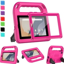 AVAWO Kids Case for Onn 7" 2024 Gen 4 (Model 100135924)(4th Generation, 2024), Light Weight Shock Proof Handle Stand for Walmart Onn 7-inch (Just Fit 7" 2024, 4 Gen),Rose