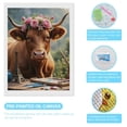 thumbnail image 3 of Diamond Art Kits for Adults, Cow With Flower Crown Painting Set 5D Diamond Painting Kits for Adults Beginners, DIY Full Drill Diamond Painting, Gem Art and Crafts 12x16, 3 of 7