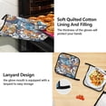 thumbnail image 4 of Ferocious Tiger Face 5 Pcs Kitchen Set Heat Resistant Oven Mitts and Non-Slip Pot Holders with Adjustable Cooking Apron, 4 of 6