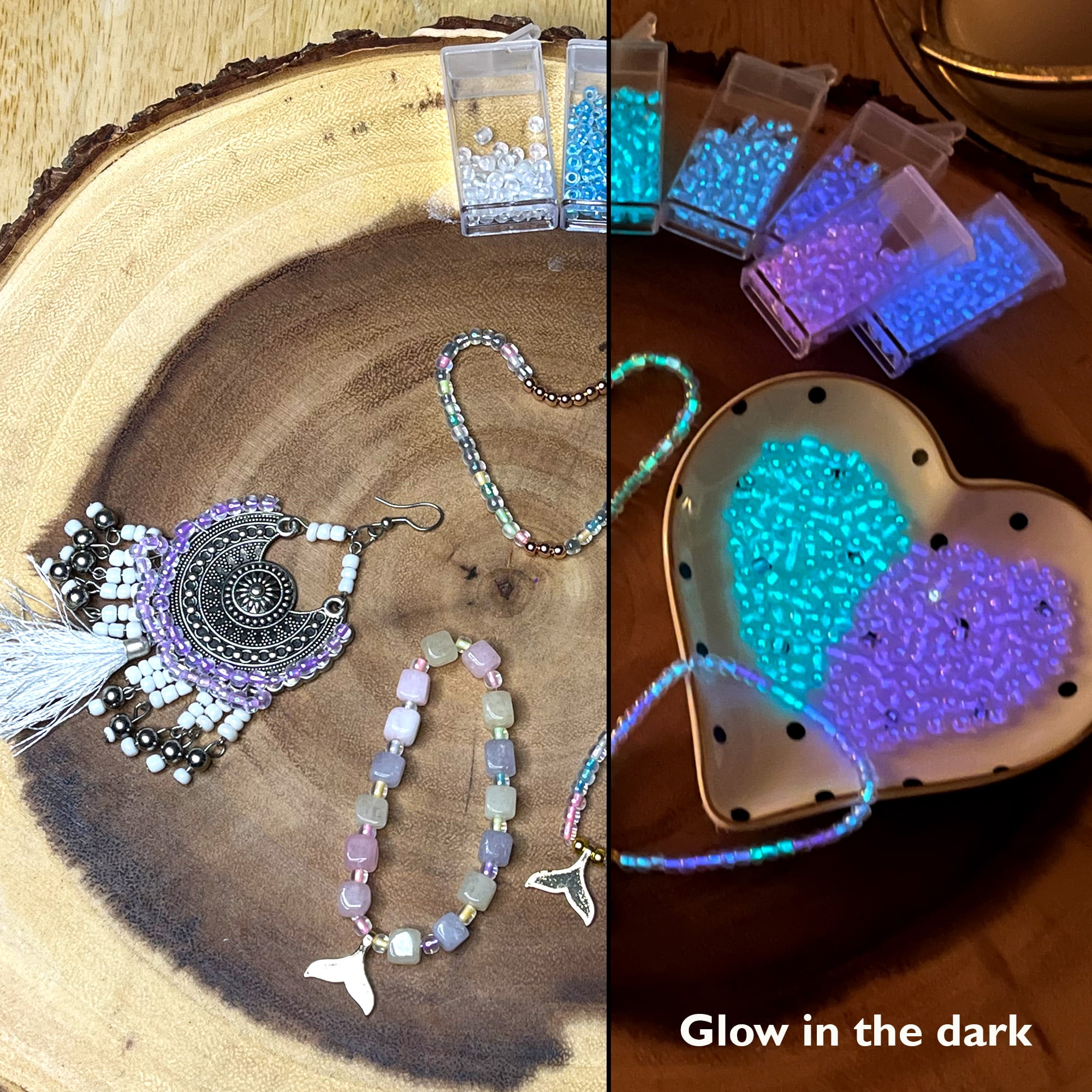 Glow In The Dark Beads Acrylic Pastel Beads Jewelry Making
