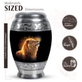 thumbnail image 2 of JAGASY Lion Urn for Ashes for Siblings, Black Small Urns for Human Ashes Keepsake for Women & Men, Yellow Lion Decorative Urns for Brother, Memorial Mini Cremation Urn for Sister, (3 Inch), 2 of 7