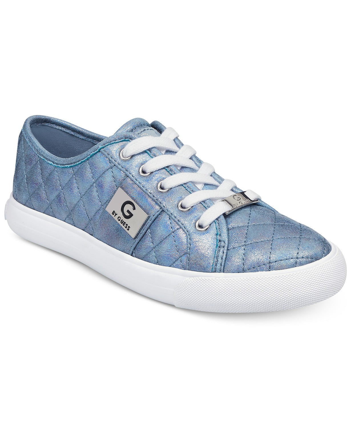 G by Guess Women's Backer2 Lace Up Leather Quilted Pattern Sneakers ...