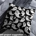 thumbnail image 2 of Homewish Kawaii Ghost Fabric by the Yard 3 Yard,Happy Halloween Sewing Fabric,White Black Room Decor Fabric by the Yard For Girls Boys,Super Cozy Room Decor, 2 of 6
