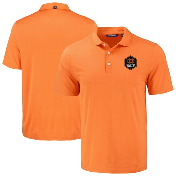 Men's Cutter & Buck Orange Houston Dynamo FC Coastline Epic Comfort Eco Recycled Polo