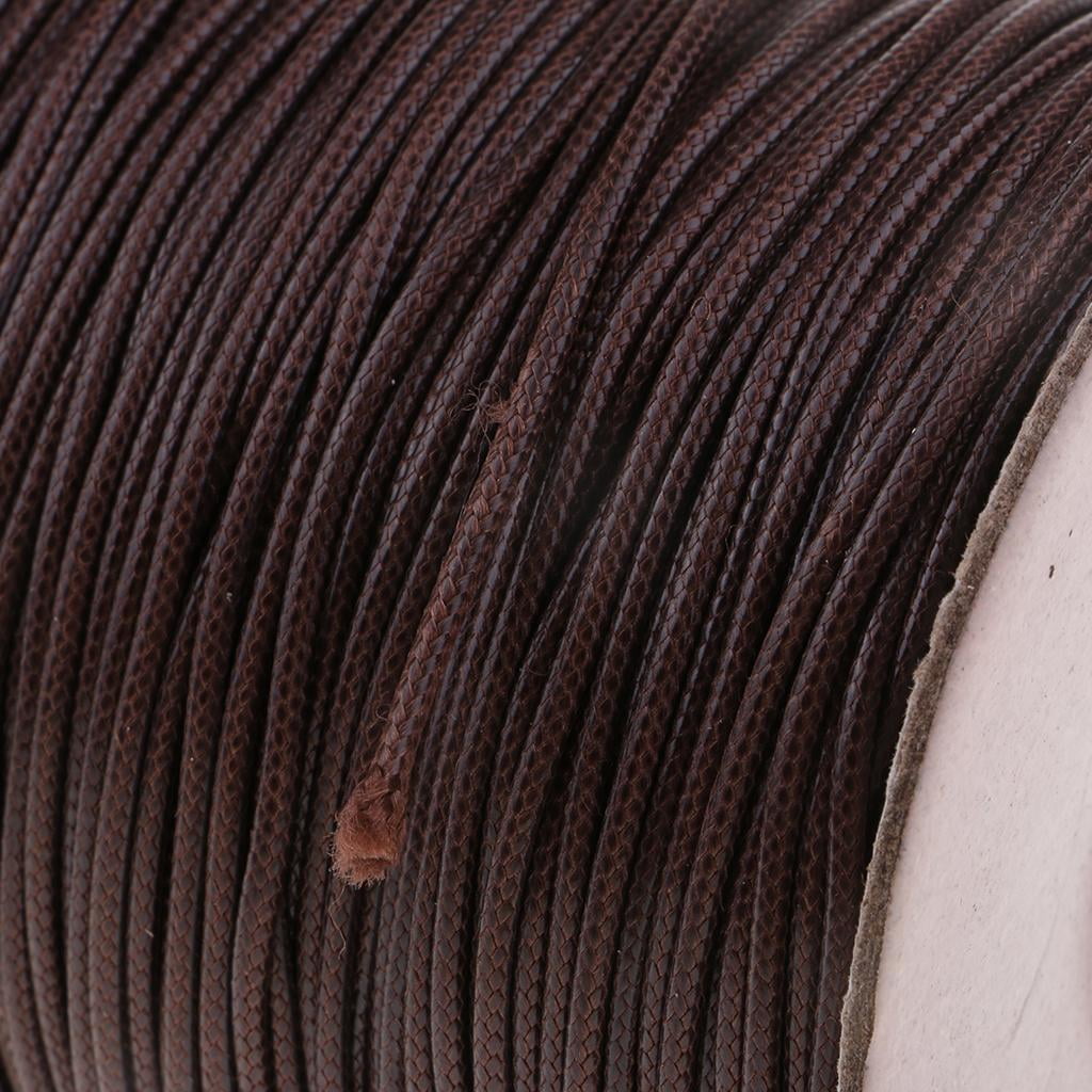 HOMYL 170m/Roll Waxed Cotton Cord Wire Beading String Jewelry DIY 1.5mm Brown