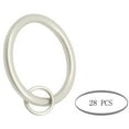 thumbnail image 4 of Meriville  1.5-Inch Inner Diameter Metal Curtain Rings with Eyelets Pewter - Set of 28, 4 of 5