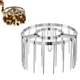 BIZHUA 304 Stainless Steel Air Fryer Rack 48 Pin, Round Flat Baking ...