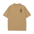 thumbnail image 6 of adaychics Mens Cross Shirt Crew Neck Cross Print Spanish Bible T-shirt Short Sleeve Oversized Casual Tops for Party Daily, 6 of 7