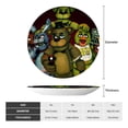 thumbnail image 4 of Lsque Five Nights At Freddy'S Pattern Ceramic Decorative Plate Decorative Plates with Display Stand Personalized Porcelain Plate Ceramic Ornaments for Wall Hanging Decoration-8in, 4 of 6