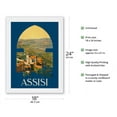 thumbnail image 2 of Assisi Italy - Basilica di San Francesco Church - Vintage Travel Poster by Vittorio Grassi c.1920 - Japanese Unryu Rice Paper Art Print (Unframed) 18 x 24 in, 2 of 4