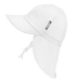 thumbnail image 2 of JAN & JUL Infant Sun-Hat, Cotton Cap with Soft Brim (White, Size XS: 0-3m), 2 of 7