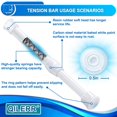 thumbnail image 2 of QILERR Tringle à Rideau de Douche à Tension à Ressort 28 à 48 Pouces 6 Pcs Blanche, Facile à Utiliser Tringles à Rideaux Légères pour Fenêtres, Tringles à Ressort d'Extension Ajustables pour Fenêtres, Cuisine, Salle de Bain, Armoire, Garde-Robe, 2 of 8