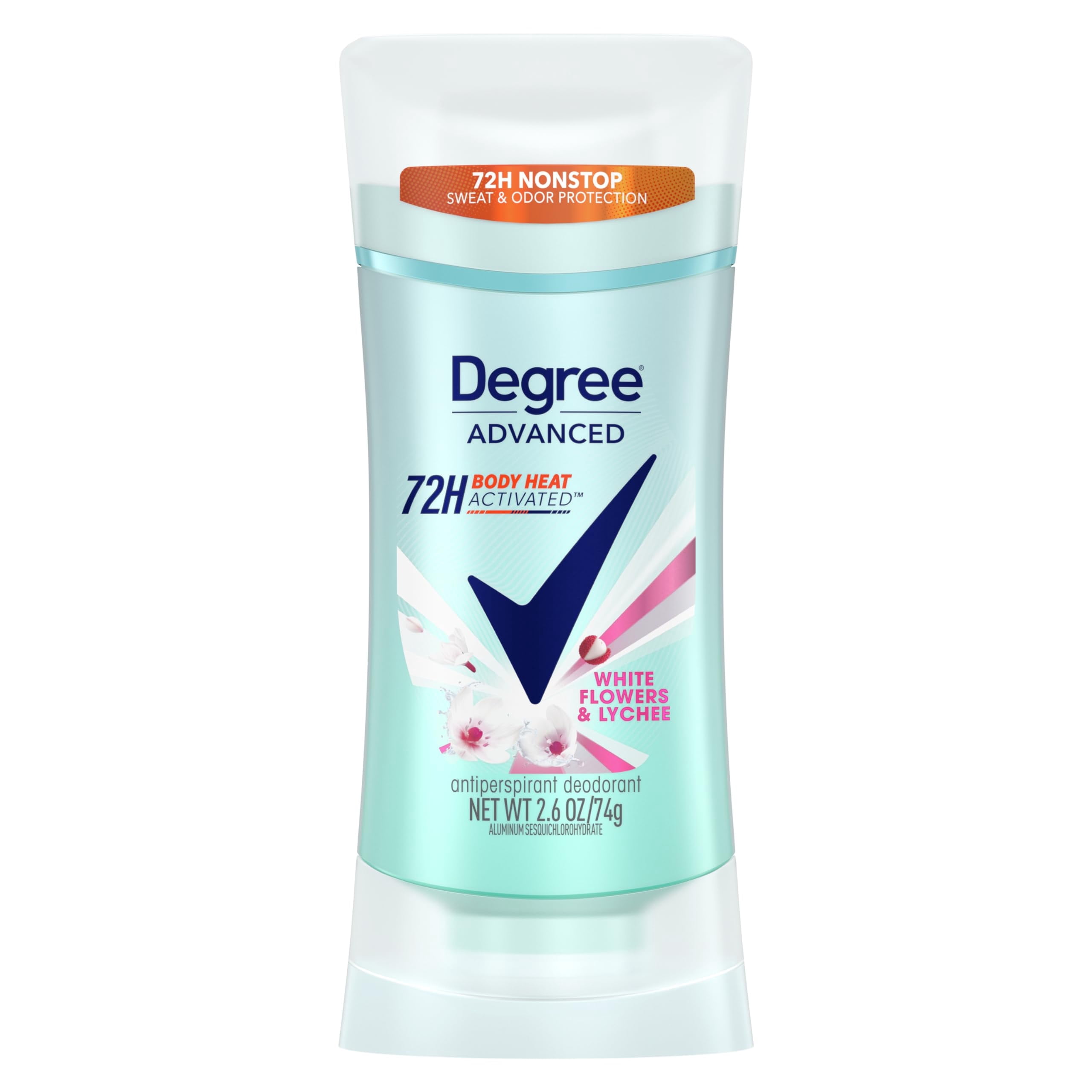 Degree Advanced Protection Antiperspirant Deodorant Apple and White Flower For 72-Hour Sweat & Odor Control For Women, With Body Heat Activated Technology, 2.6 Oz Packaging May Vary - Pack of 2