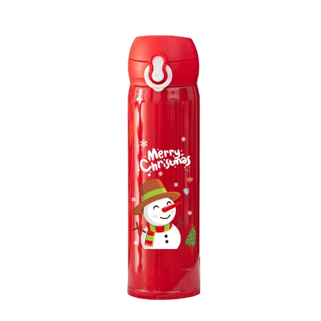 Stainless Steel Cups New Christmas Insulated Cup, Student Stainless Steel Water Cup, Portable Bouncing Insulated Cup for Couples Stainless Steel Tea Kettle