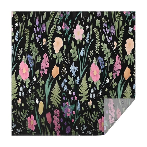 Pioneer Flower Floral Print Pattern Square Tablecloth,Waterproof Square Table Cover,Wipeable Spillproof Washable Table Cover for Home Kitchen Party Decor 42"X42"(107x107cm)