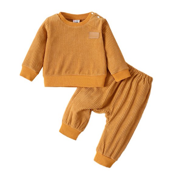 GYRATEDREAM Toddler Newborn Baby Boy Girl Outfit Long Sleeve Sweatshirts Pants Clothes Set Infant Boys Fall Winter 2PCS