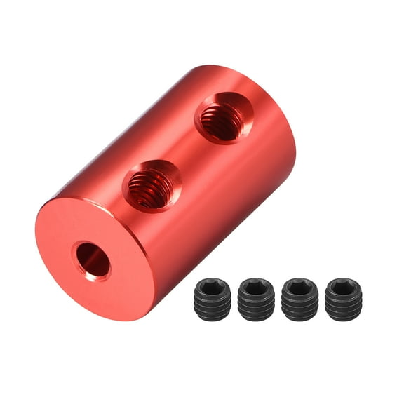 Shaft Coupling 3mm to 3mm Bore L20xD12 Robot Motor Wheel Rigid Flexible Coupler Connector Red