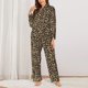 thumbnail image 2 of Fotbe Leopard Print-1 Conjunto de Pijama de Manga Larga para Mujer con Estampado, Ropa de Dormir de 2 Piezas, Conjunto de Casa Suave y Cómodo con Bolsillos-XX-Large, 2 of 7