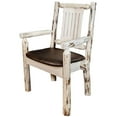 thumbnail image 3 of Montana Collection Captain's Chair, Clear Lacquer Finish w/ Upholstered Seat, Saddle Pattern, 3 of 5