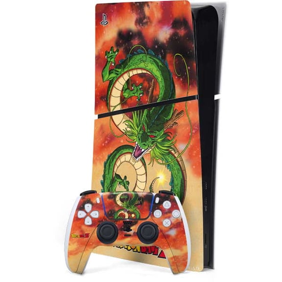 Skinit Dragon Ball Z One Wish Shenron PS5 Slim Digital Edition Bundle Skin