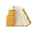 thumbnail image 4 of JIAYUE Kids Boys Girls Jackets Vest Solid Color Sleeveless Collared Button Puffer For Toddlers Cold Weather Soft Comfy Coat, 4 of 4