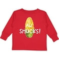 thumbnail image 3 of Inktastic Aw, Shucks Corn on the Cob Humor Boys or Girls Long Sleeve Toddler T-Shirt, 3 of 5
