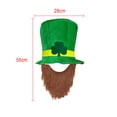 thumbnail image 3 of Kaemgyyd 2 PC St Patricks Day Hat Trendy Patrick Party Green Top Hat with Beard St. Patrick's Day Accessories for Men and Women, 3 of 6