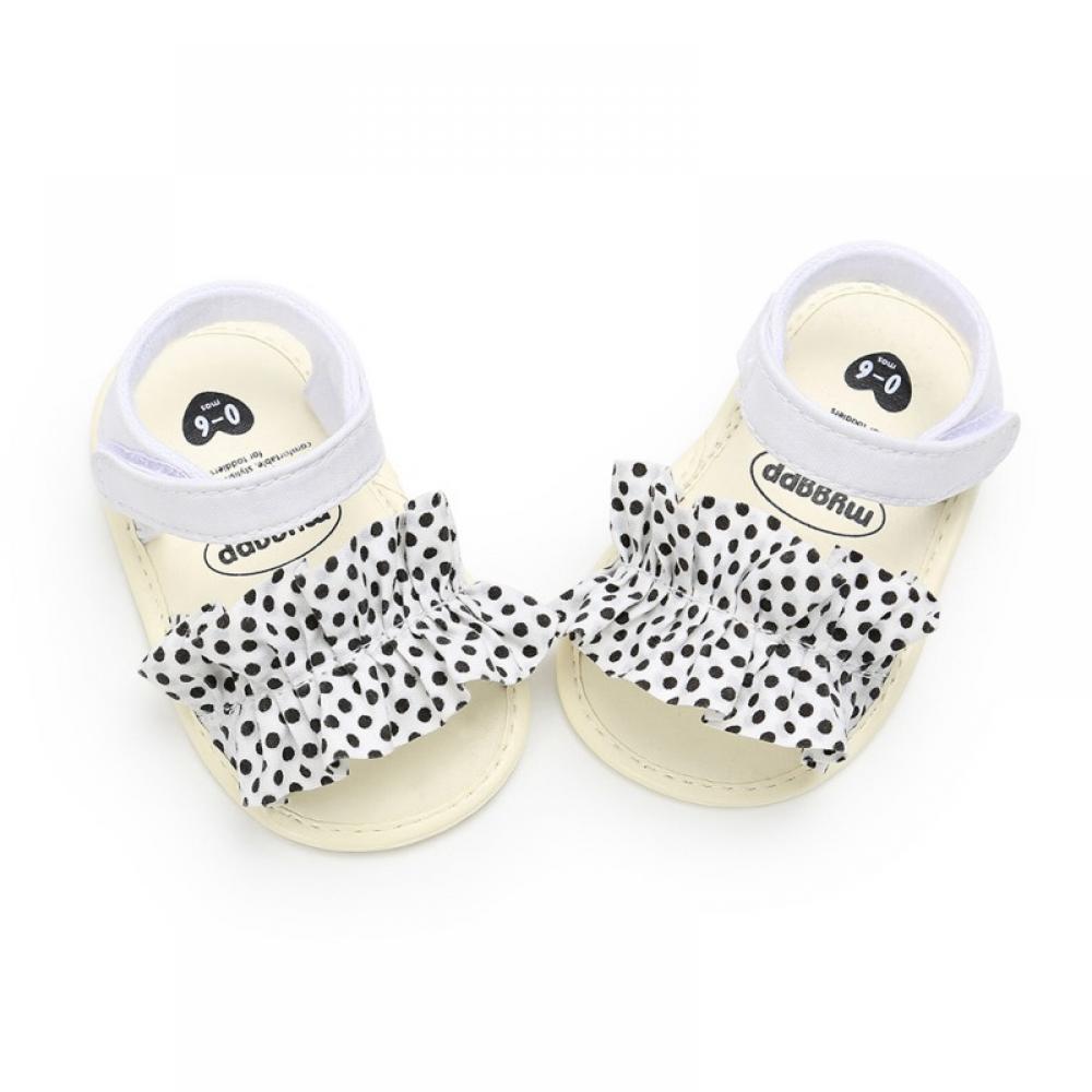 Summark Infant Baby Girls Soft Sole Summer Sparkle Sandals Flower Shoes Bowknot Candy Princess Dress Flats Crib Shoes - image 5 of 7