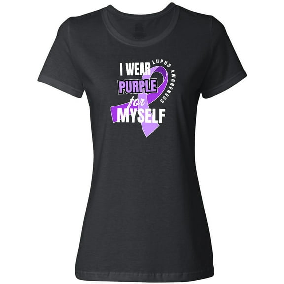Inktastic I Wear Purple For Myself Lupus Awareness Women's T-Shirt