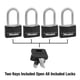 thumbnail image 4 of Candado de Aluminio Master Lock Negro Paquete de 4 Llaves Similares, 4 of 8