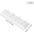 thumbnail image 2 of Perchero de pared plegable de 2 piezas con 4 ganchos retráctiles (blanco), 2 of 5
