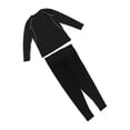 thumbnail image 3 of Leggings para hombre, camisa, conjunto de gimnasio, manga larga, alta elasticidad, gran tamaño, gimnasio masculino, kit para correr para deportes físicos, negro L, 3 of 12