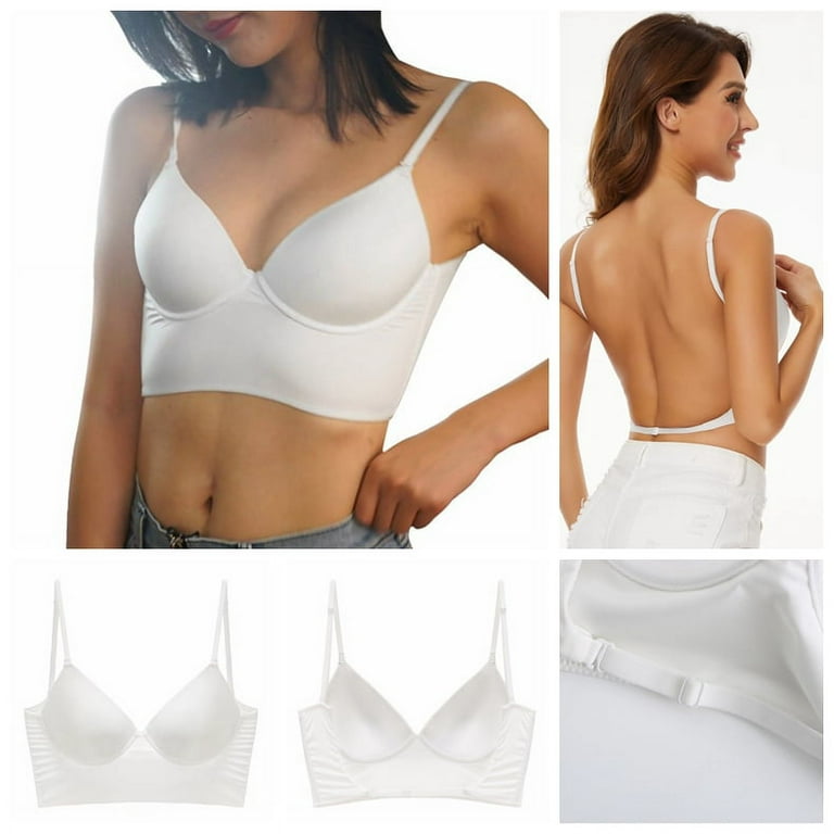 Bras with a deep back for women-seamless ironing bras in U-shape,  invisible, back-free, with several changeable straps, ironing bra