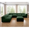 thumbnail image 3 of Modern 6-Piece Modular Sectional Sofa with Storage Soft Green Couch Chenille Fabric Contemporary Cylindrica Design, Large Sectional Couches for Living Room, 3 of 9