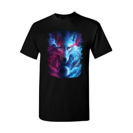 Light and Dark Wolf Men's T-shirt Where Dark and Light Meet Tee