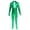 Green, variant on lnmuld Kids Solid Metallic Shiny Turtleneck Full Body Unitard Long Sleeve Footed One‑Piece Jumpsuit Stretch Fabric for Halloween Cosplay Stage Performance Costume Size:10-12 Years