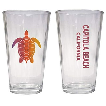 

Capitola Beach California Souvenir 16 oz Pint Glass Turtle Design