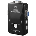 thumbnail image 2 of 2X Commutateur USB 2.0 Kvm 2 Ports USB Switcher 1920 x 1440 VGA Svga Switch Splitter Box pour Partage d'Ordinateur Moniteur Clavier, 2 of 5