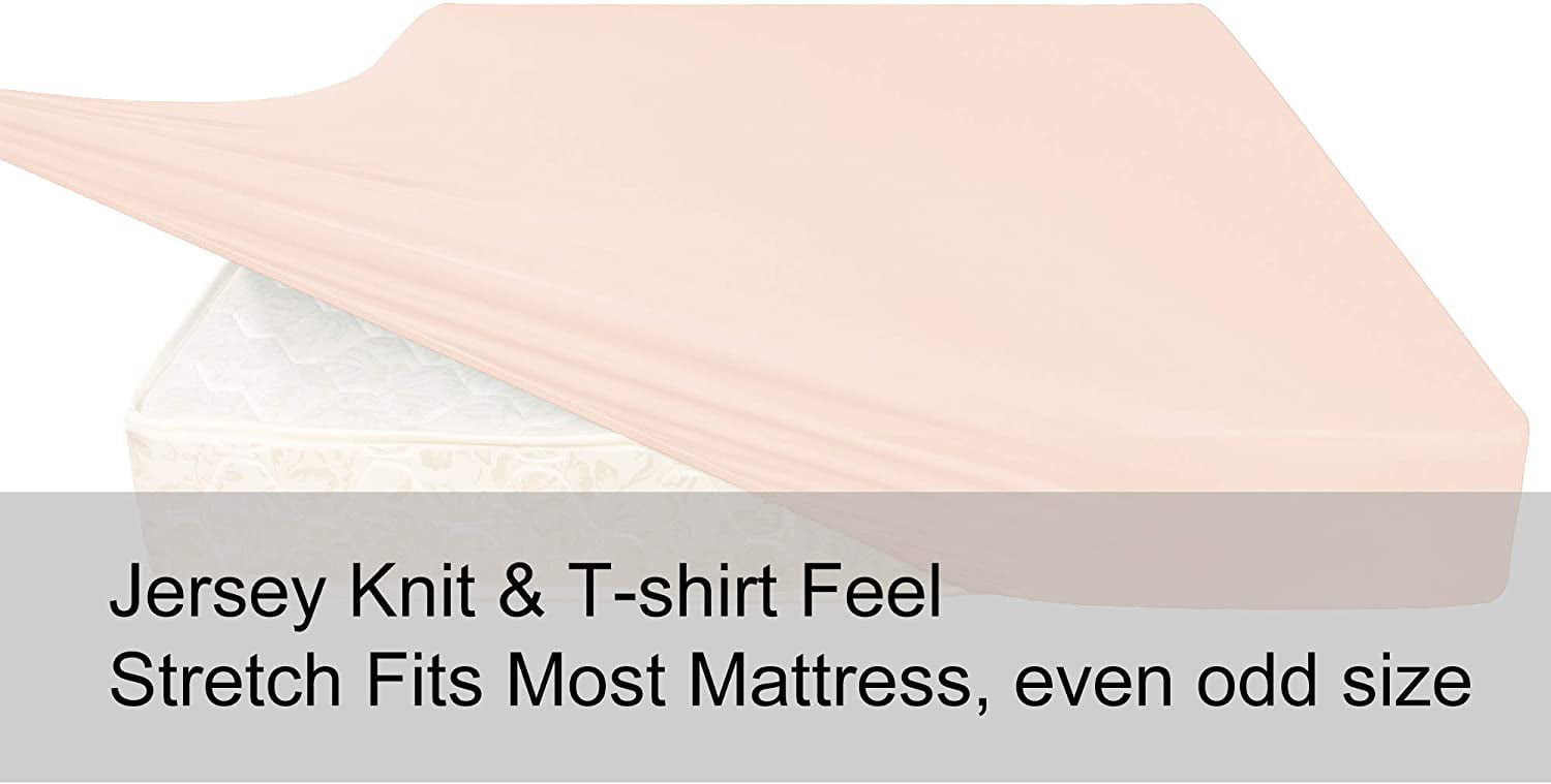 Wrin Cozy T-Shirt Soft Details about   King Size Fitted Sheet Only 4-Way Stretch Jersey Knit