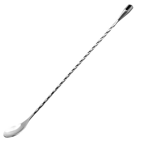 

12 Inches Stainless Steel Mixing Spoon Spiral Pattern Bar Cocktail Shaker Spoon