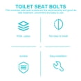 thumbnail image 2 of PAMINGONO Toilet Seat Mounting Bolts with POM and Rubber for , White, Compatible with Standard Toilet Sizes, 2 of 8