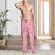 thumbnail image 2 of Fotbe Pink Donut Pantalones de Pijama para Hombre, Pantalones de Dormir, Pantalones de Casa con Cintura Ajustable y Bolsillos-Large, 2 of 6