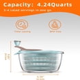 thumbnail image 5 of USIONE Salad Spinner, 4.24 Quart Lettuce Spinner with Double Drainage Holes, Salad Dryer for Washing, Spinning, and Draining Greens, Fruits, and Vegetables, 5 of 6